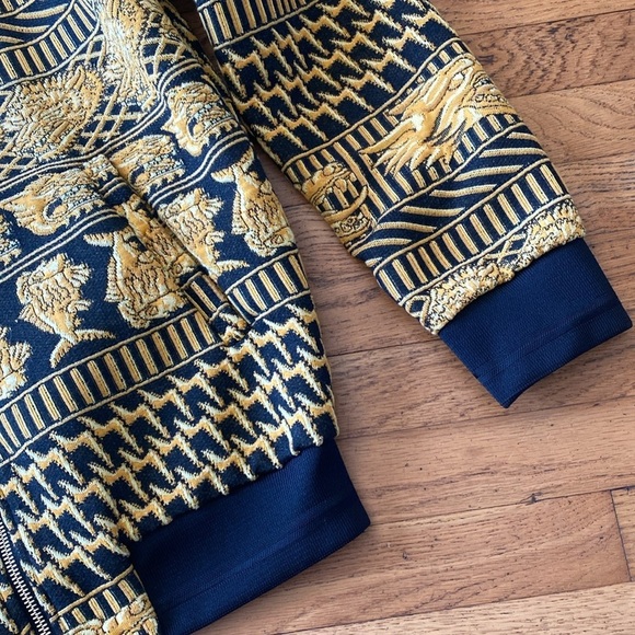 Zara Mens PADDED JACQUARD BOMBER JACKET Size Large - Picture 10 of 15